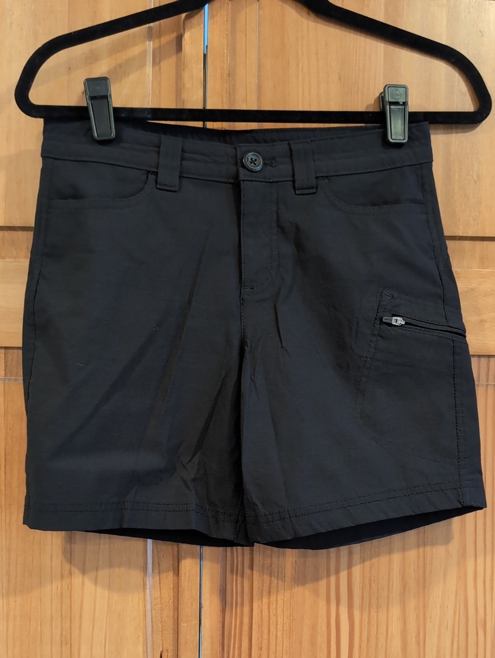 Eddie Bauer Black Cargo Shorts with Zip Pocket